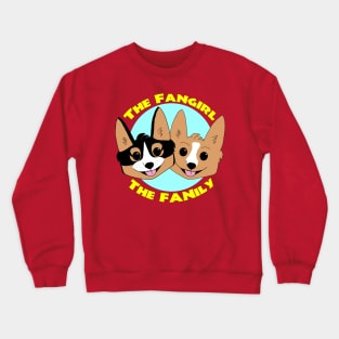 The FANily and The Fangirl Corgis - Yellow Names Crewneck Sweatshirt